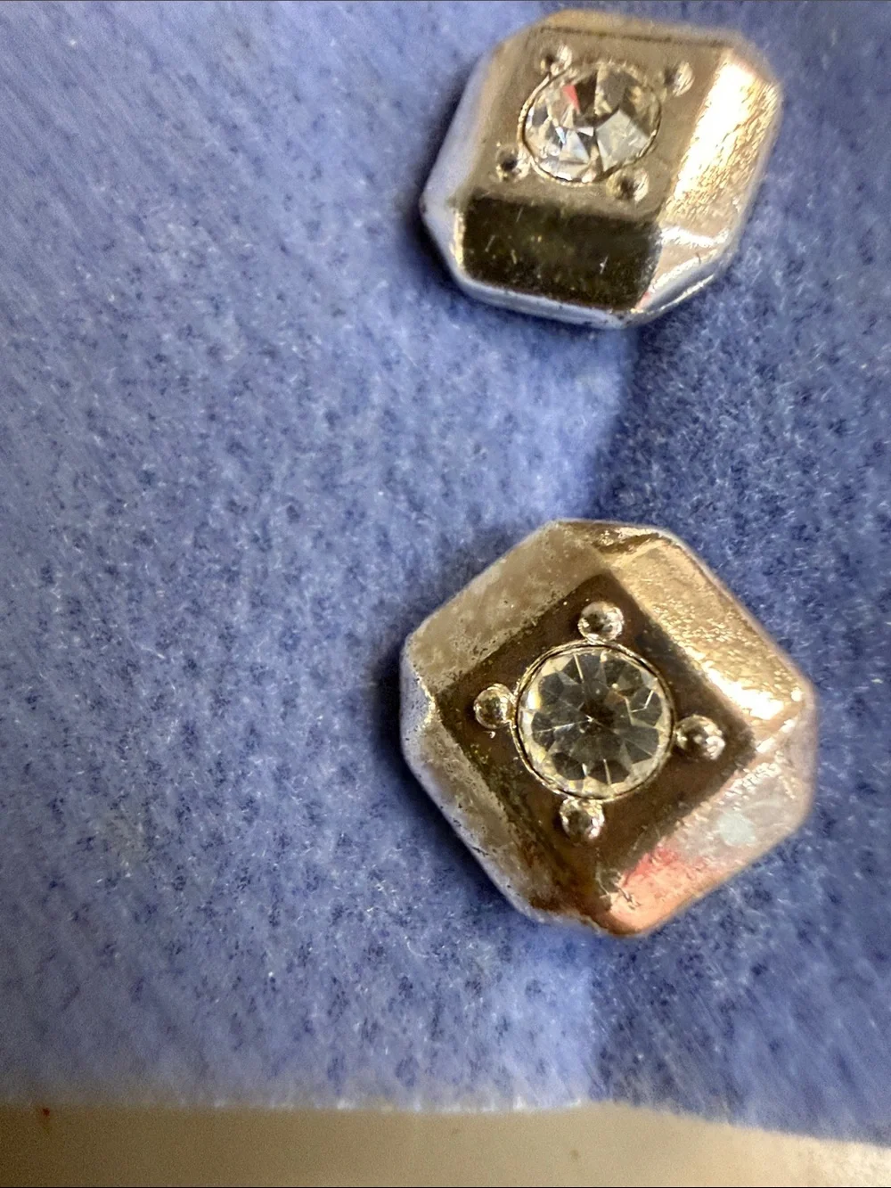 Avon Classic Stud Pierced Earrings Silver-Tone Vintage 2008 New In Box